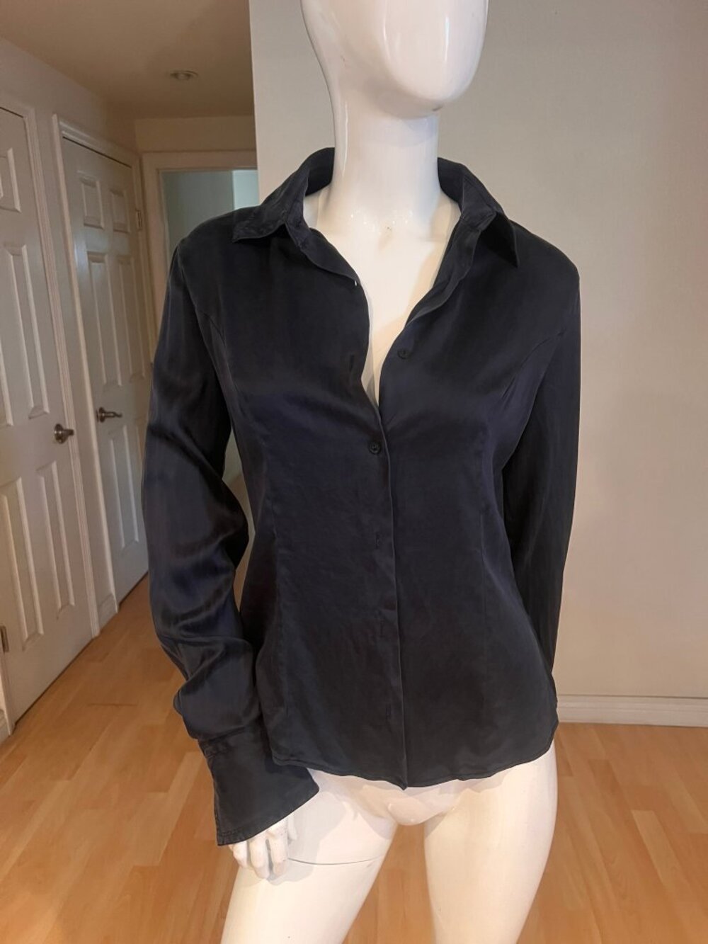 90'S Y2K VINTAGE GF GIANFRANCO FERRE SILK BUTTON DOWN BLOUSE SZ L LARGE